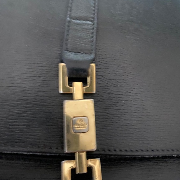 Vintage Black Leather Gucci Jackie with Flap - Picture 2 of 9